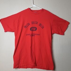Fruit of the Loom OSU Delta Delta Delta‎ Red T-Shirt XL Early 90's Vintage P